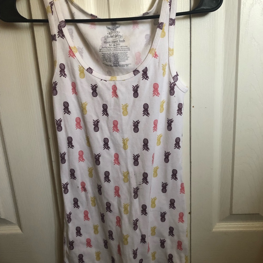White pineapple tank top
